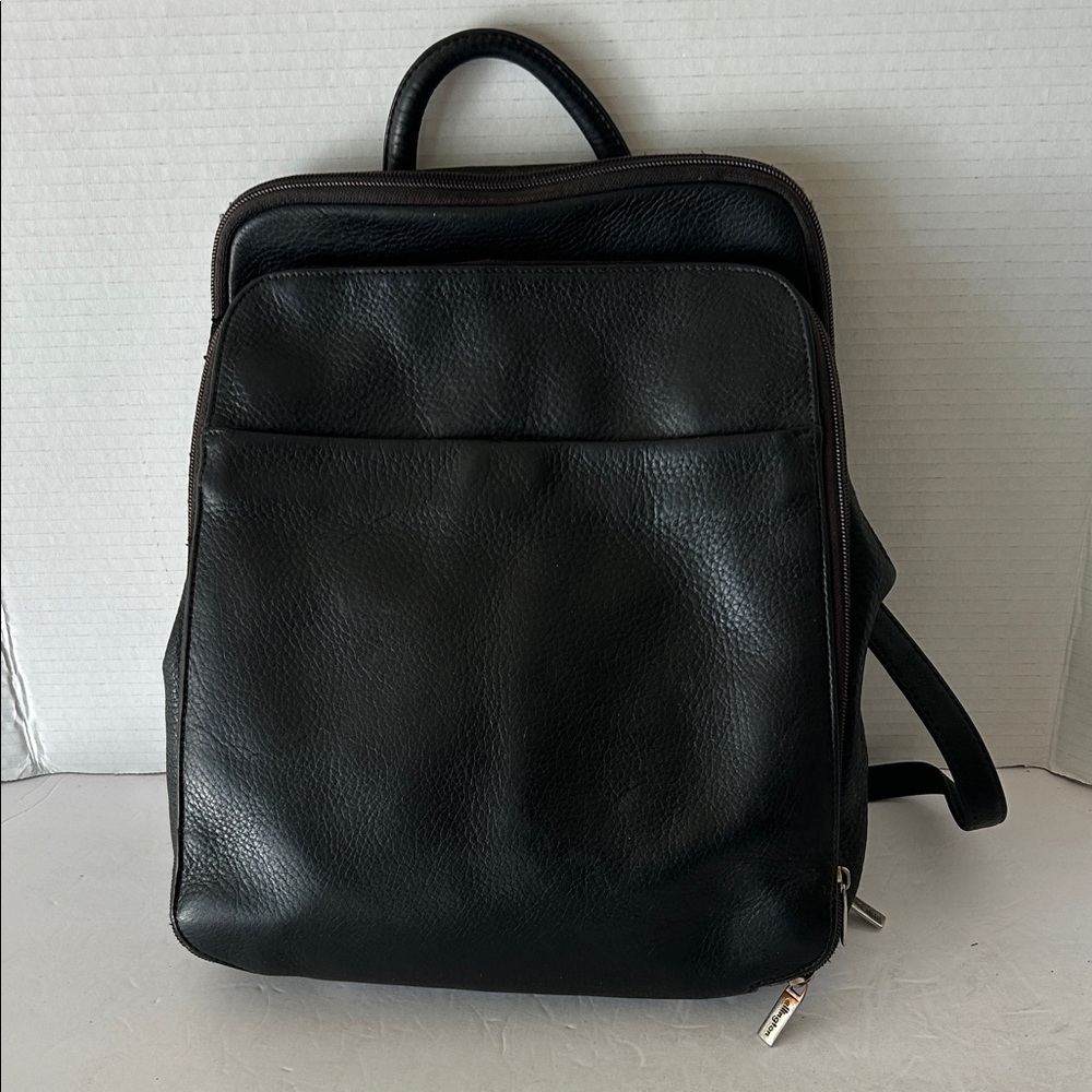Ellington Black Leather Men's Backpack